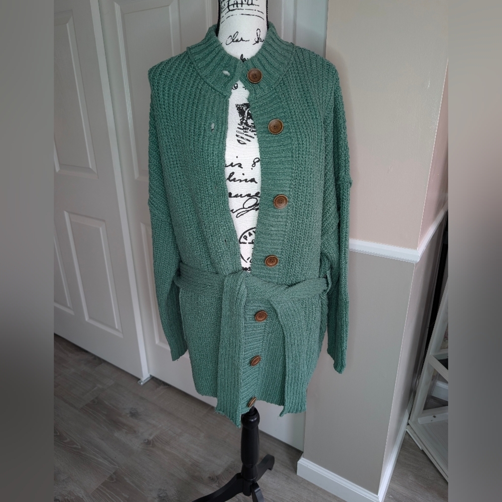 NWT Free People Brooklyn Belted Cardi